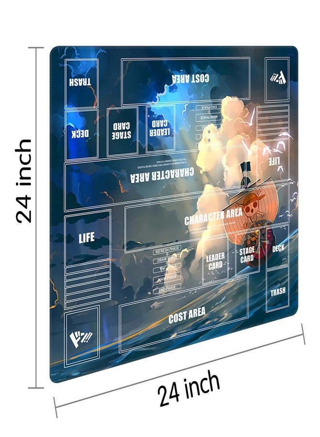 Extalas Playmat for One Piece Card Game for Two Players, 24x24 inches, with 4-Pocket Card Binder Set and 400+ Card Capacity - Image 4